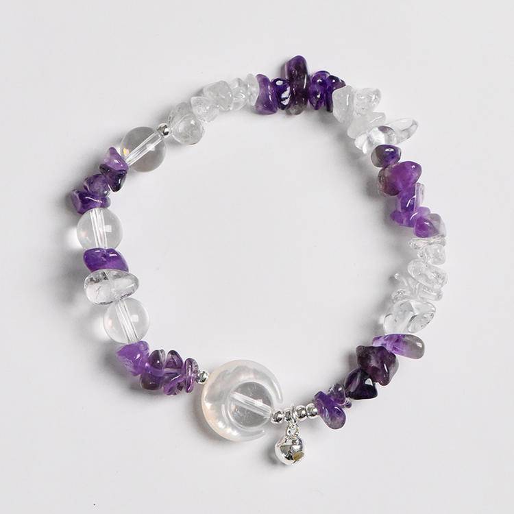 Crystal Whispers: Among Moon & Blossoms