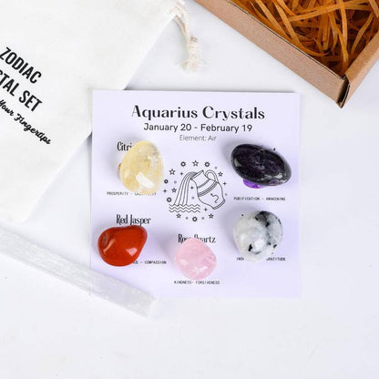 Your zodiac sign is naturally endowed with "stone" power. Here is a set of healing stones for the 12 zodiac signs -- Customized Natal Crystal Array × 5-level Energy barrier × Unlock Hidden personality