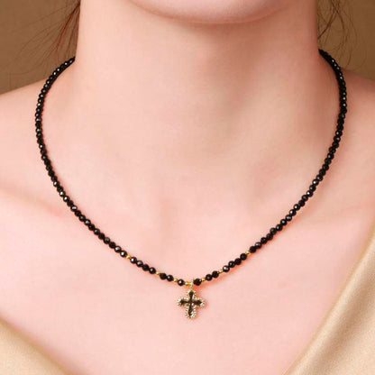 "Dark Night Star Core" Black Spinel Necklace: Wear the Cosmic Force and forge eternal power