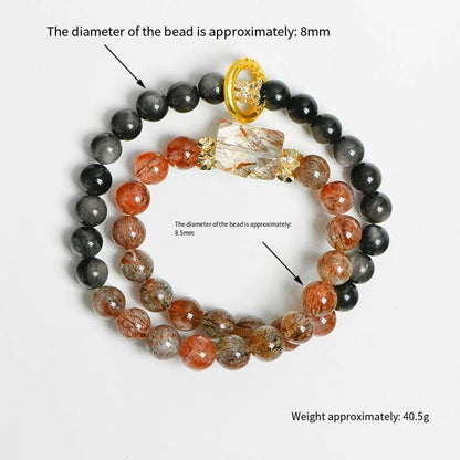 🖤✨ 【 Black Gold Super Portable Multi-Loop Bracelet 】 -- Dark Night Star River · Energy portable ✨🖤
