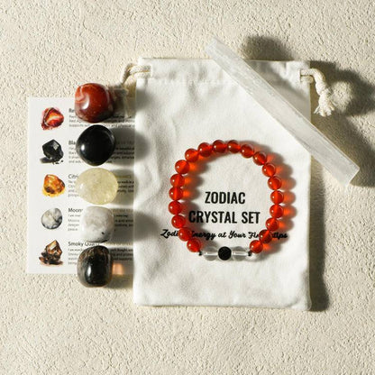 Unlock Your Cosmic Code ✨ Zodiac Healing Bracelet Kit w/ Tumble Stones — Align with Stars, Amplify Your Light!