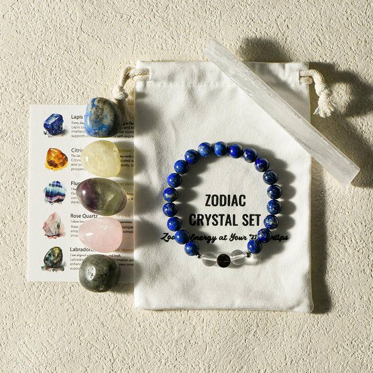 Unlock Your Cosmic Code ✨ Zodiac Healing Bracelet Kit w/ Tumble Stones — Align with Stars, Amplify Your Light!