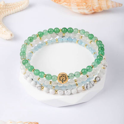 🌿 Ultimate Antibody in the era of imbalance: Green Dongling × Moonstone × aquamarine × White Turquoise - Four Stones Build a "Self-healing ecosystem"