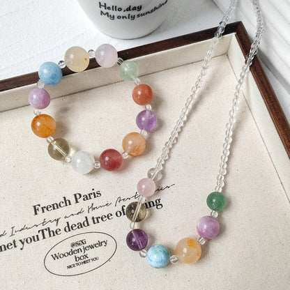 Summer Dopamine Bracelet Necklace Set: Shiguang Drift Bottle