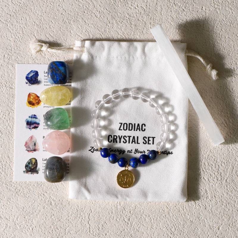 Your zodiac sign is the starry river worn on your hand. - Twelve Zodiac Signs Healing Bracelet Set -- White Crystal Energy Base Station × 60 Constellation Primordial Stones × Unlock Your zodiac Energy Formula