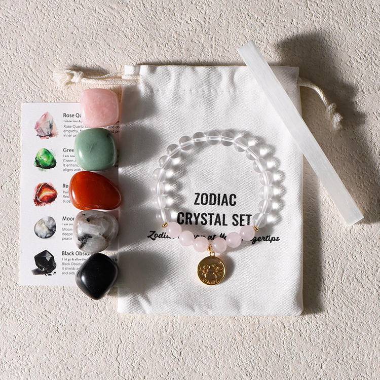 Your zodiac sign is the starry river worn on your hand. - Twelve Zodiac Signs Healing Bracelet Set -- White Crystal Energy Base Station × 60 Constellation Primordial Stones × Unlock Your zodiac Energy Formula