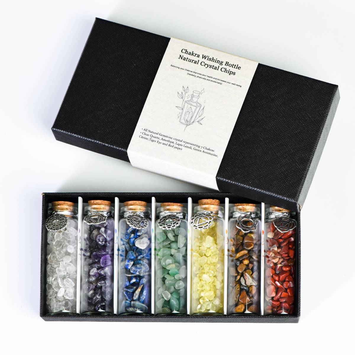 The Seven Streams continue to refine "Lun Yu Xuan Bottle Set - Rainbow Crystal Pebble Drift Bottle"