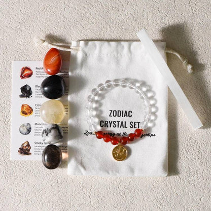 Your zodiac sign is the starry river worn on your hand. - Twelve Zodiac Signs Healing Bracelet Set -- White Crystal Energy Base Station × 60 Constellation Primordial Stones × Unlock Your zodiac Energy Formula