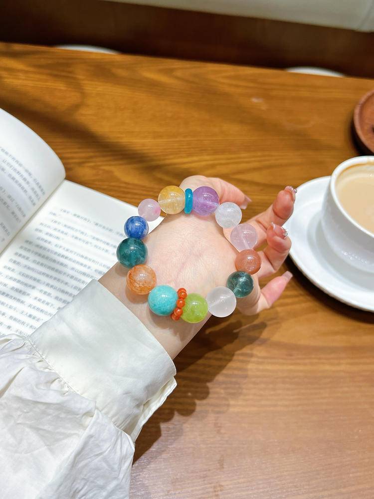 Rainbow Multi-treasure Bracelet with Color palette: Galaxy Pen Washer