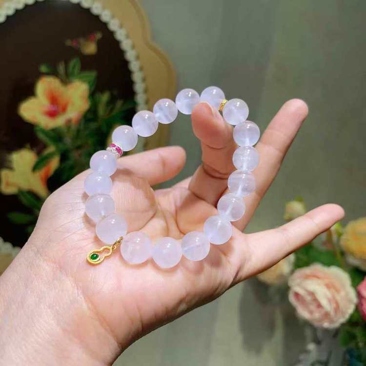 Cloud Atlas: Natural White Phantom Quartz Manifestation Bracelet