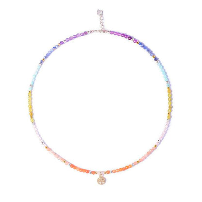 "Cosmic Root Vein" Seven-Crystal Life Tree Necklace: Wear the ever-lasting cosmic rhythm and experience the harmonious cycle of rebirth with every breath