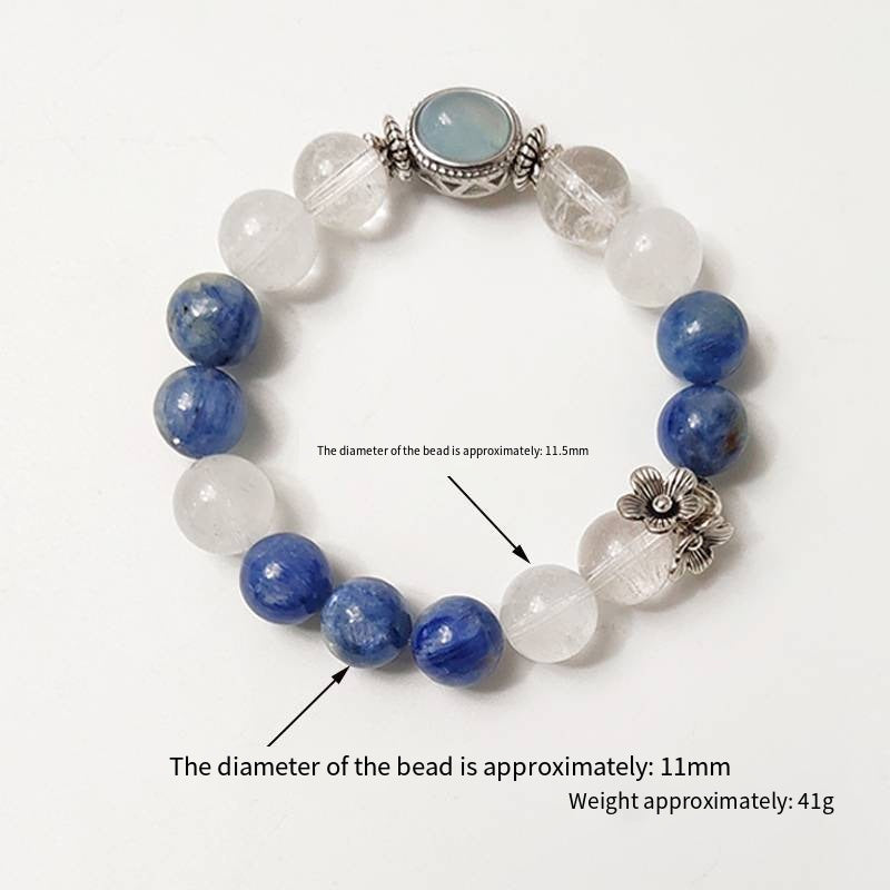 🌊✨ 【 White Crystal Blue crystal aquamarine Magic Box Bracelet 】 -- Pure · spiritual · Ocean Energy trio ✨🌊