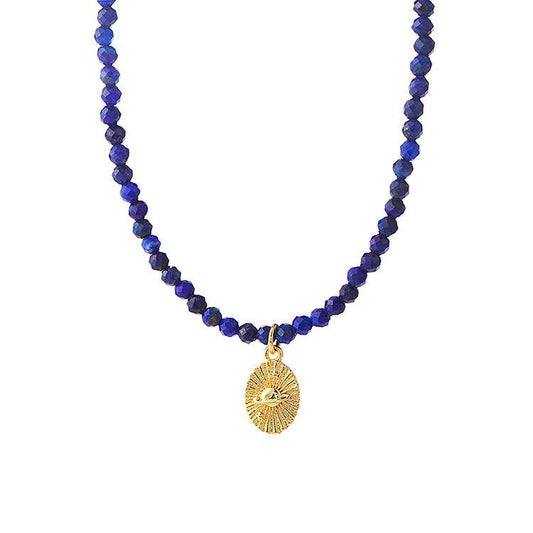 "Deep Dome Keeper" Lapis Lazuli Planet Secret Talisman Necklace: When the shadow of the tenth planet circles around the neck, the invisible shield has already risen