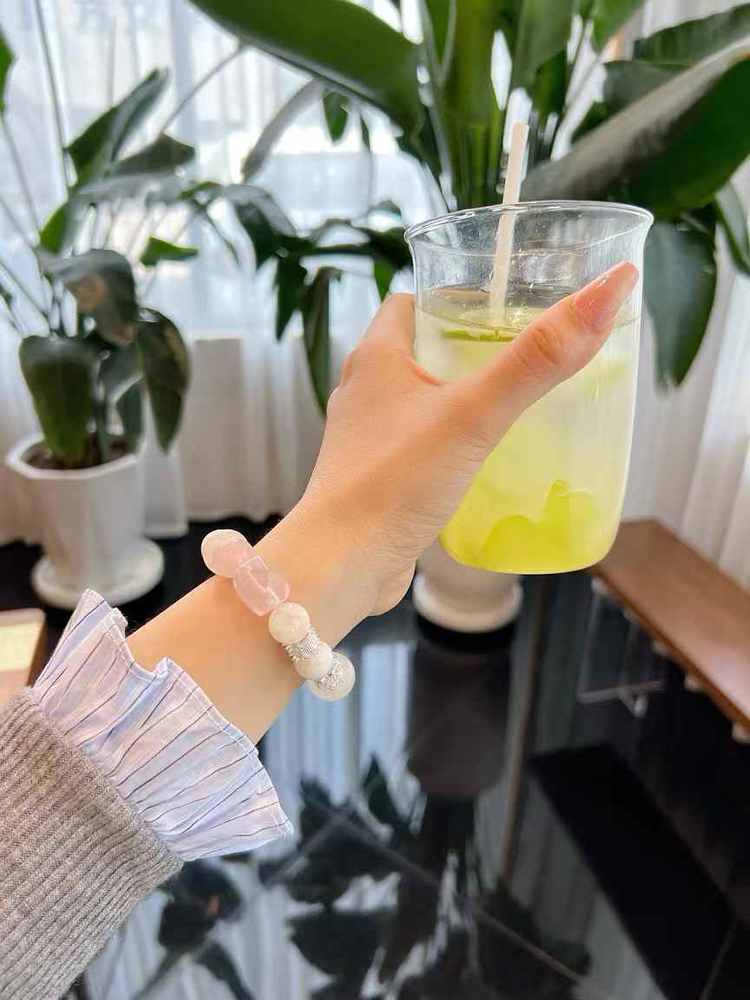 Sweet Strike · Gentle Twins ✨ Cheese snowflake Ghost Rose Crystal bracelet