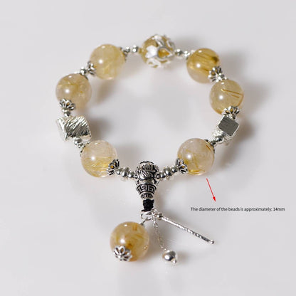 "Gilded Dream Weaving" Gold Hair Crystal Silver Jewelry Bracelet: To Best Friends · Simple and Light Luxury · Bring Wealth and Good Fortune · Career Companionship