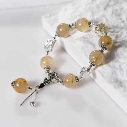 "Gilded Dream Weaving" Gold Hair Crystal Silver Jewelry Bracelet: To Best Friends · Simple and Light Luxury · Bring Wealth and Good Fortune · Career Companionship