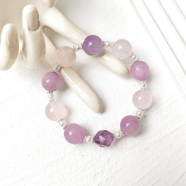 Lavender field and rose garden shaped bracelet