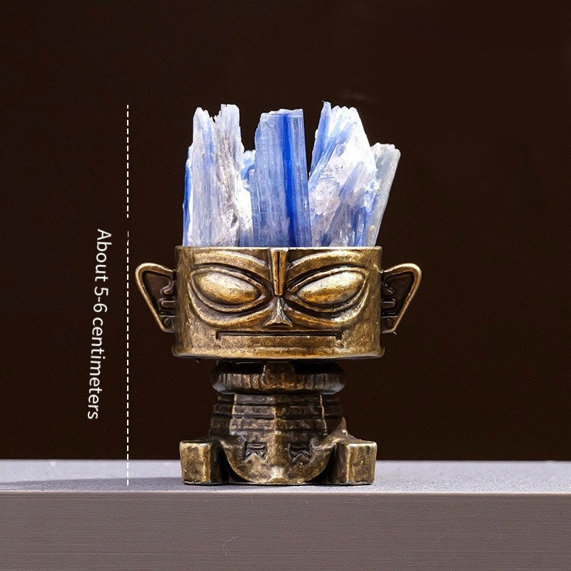 🌟 [Sanxingdui × Natural Crystal · Energy Cultural and Creative Diffuser Stone] - A mysterious dialogue between ancient Shu civilization and modern energy