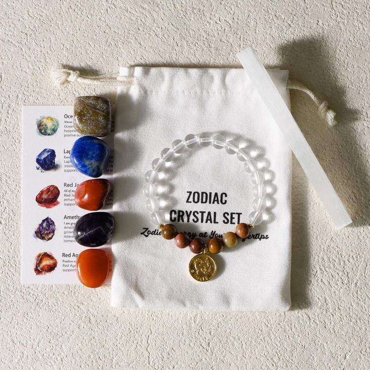 Your zodiac sign is the starry river worn on your hand. - Twelve Zodiac Signs Healing Bracelet Set -- White Crystal Energy Base Station × 60 Constellation Primordial Stones × Unlock Your zodiac Energy Formula
