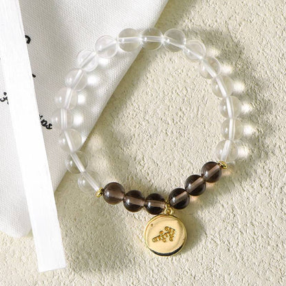 Your zodiac sign is the starry river worn on your hand. - Twelve Zodiac Signs Healing Bracelet Set -- White Crystal Energy Base Station × 60 Constellation Primordial Stones × Unlock Your zodiac Energy Formula