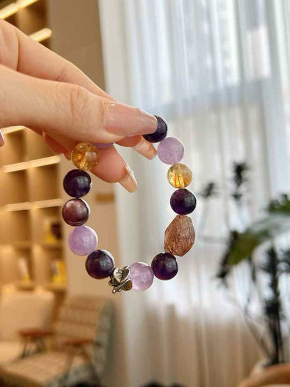 🔮【 amethyst black gold Super Treasure Bracelet 】 -- a trio of wisdom, wealth and energy