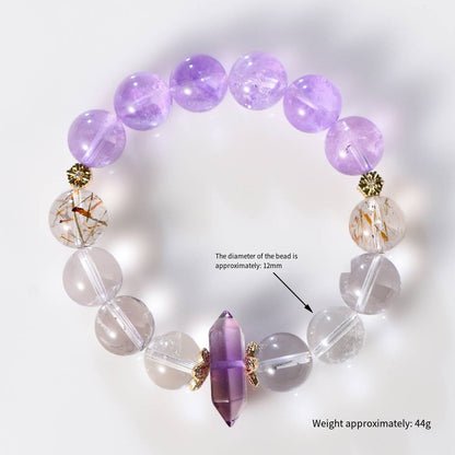 Lucid Dream: Lavender Amethyst Double Terminated Bracelet
