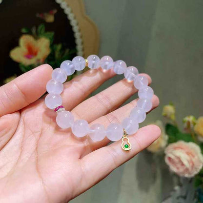 Cloud Atlas: Natural White Phantom Quartz Manifestation Bracelet