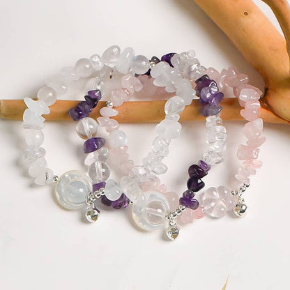 Crystal Whispers: Among Moon & Blossoms