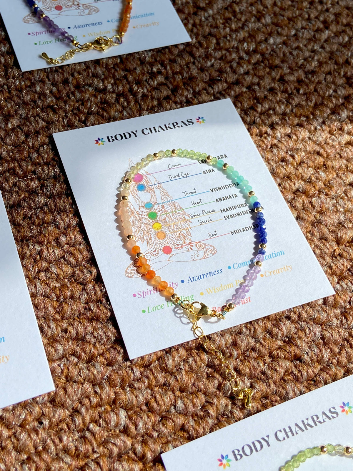 The Key of Light · Life Light Column: Faceted Crystal Seven-Chakra Bracelet with full-frequency Energy Precise activation