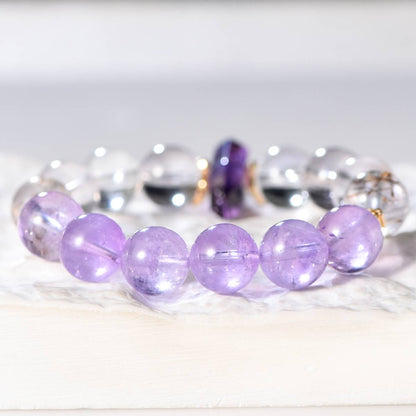 Lucid Dream: Lavender Amethyst Double Terminated Bracelet