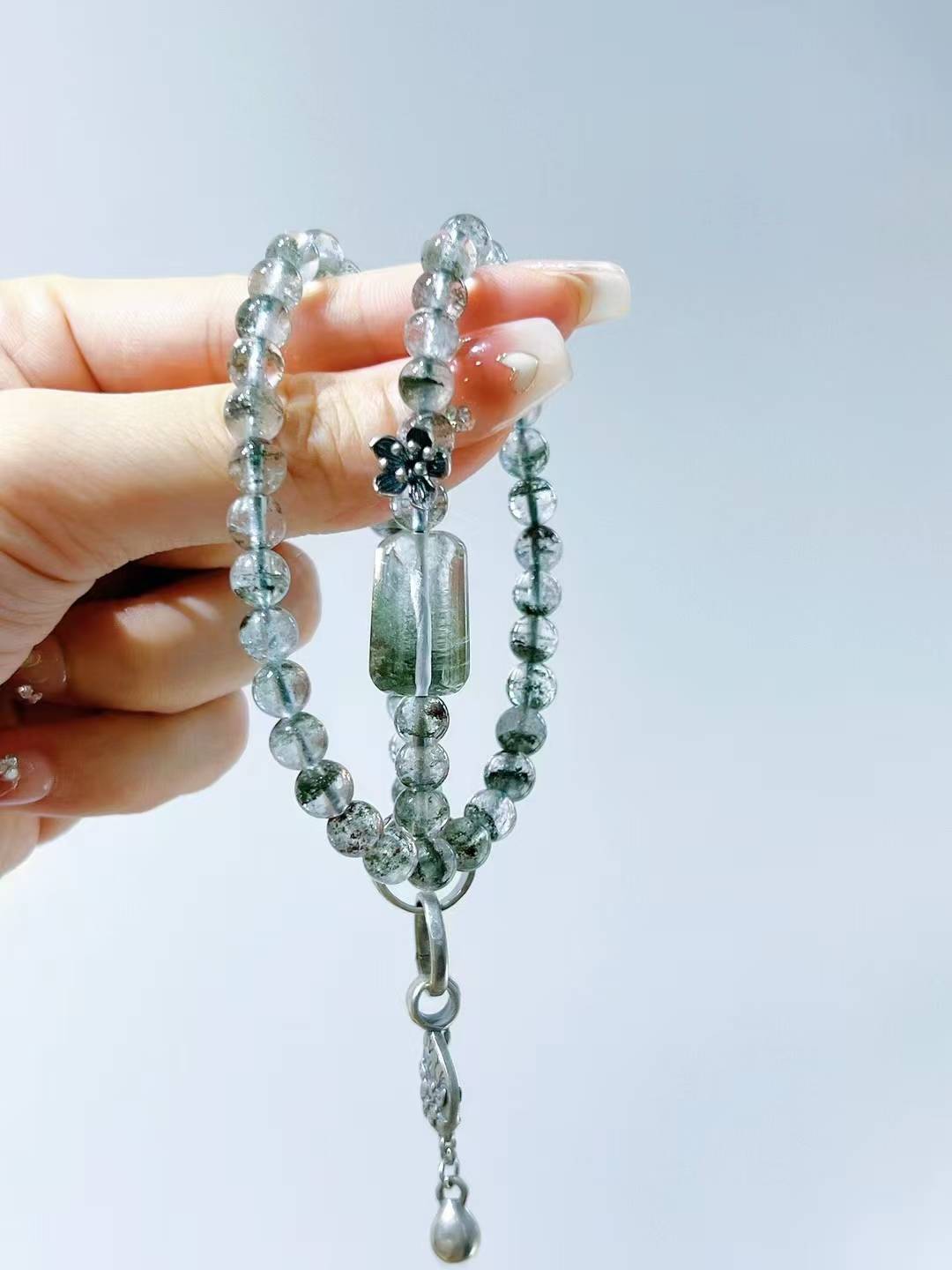 🌿💰 【 natural Brazilian green Ghost Double Loop Bracelet 】 -- Forest of wealth · Peace Without worry 💰🌿