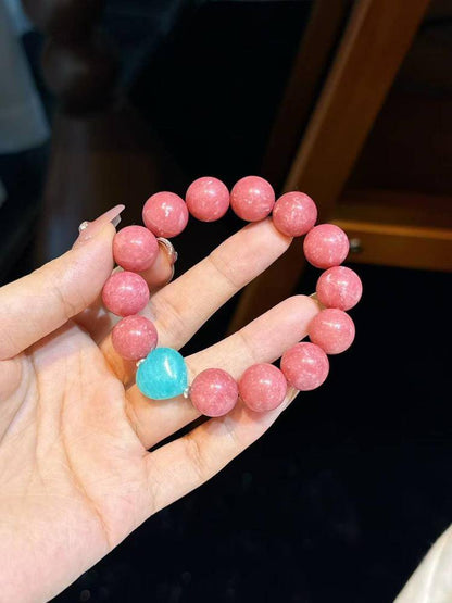 Nebula Heartland: White Phantom & Rose Quartz Duo Bracelet Set