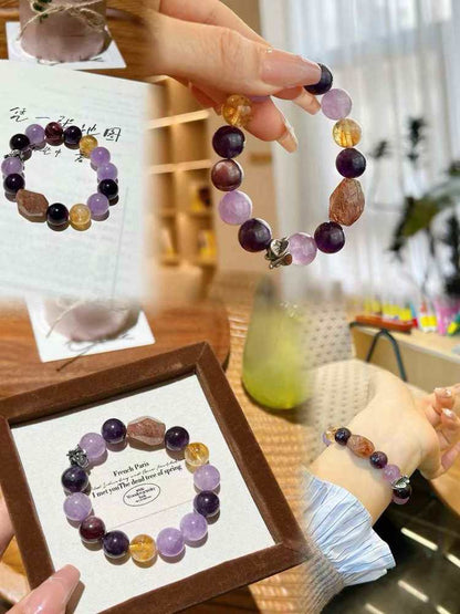 🔮【 amethyst black gold Super Treasure Bracelet 】 -- a trio of wisdom, wealth and energy