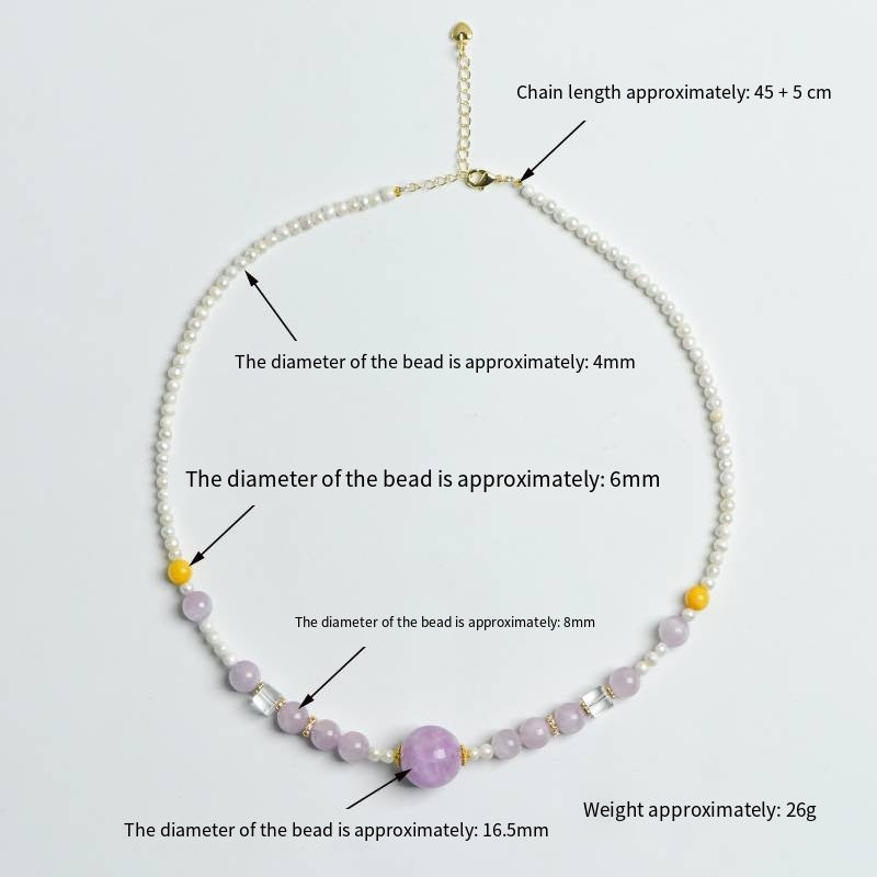"Light Dome Spirit Key" Purple Lithium Light Spiritual Matrix Collarbone Chain: When moonlight turns into a spiritual energy conduit, it awakens the sleeping Star Dome map